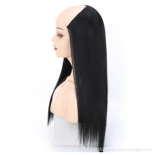 3 4 half synthetic wig, chinese chemical u part lace front synthetic half wig